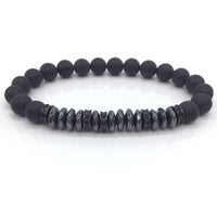 Thumbnail for Elegant Hematite and Tiger Eye Crystal Paved Bracelet - Your Soul Place
