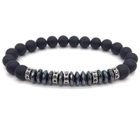 Thumbnail for Elegant Hematite and Tiger Eye Crystal Paved Bracelet - Your Soul Place