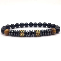 Thumbnail for Elegant Hematite and Tiger Eye Crystal Paved Bracelet - Your Soul Place