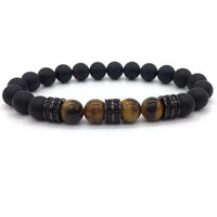 Thumbnail for Elegant Hematite and Tiger Eye Crystal Paved Bracelet - Your Soul Place
