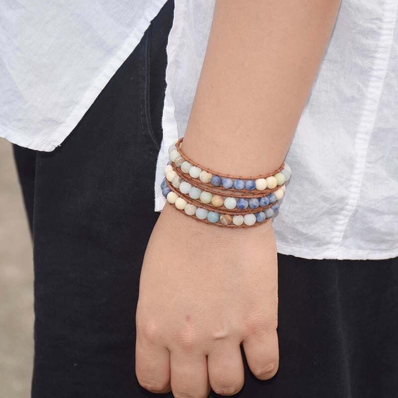The Determination Amazonite And Sodalite Wrap Bracelet-Your Soul Place
