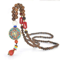 Thumbnail for Handmade Nepal Buddhist Wenge Mala Necklace YourSoulPlace.com