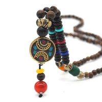Thumbnail for Handmade Nepal Buddhist Wenge Mala Necklace YourSoulPlace.com