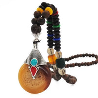 Thumbnail for Handmade Nepal Buddhist Wenge Mala Necklace YourSoulPlace.com