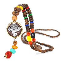 Thumbnail for Handmade Nepal Buddhist Wenge Mala Necklace YourSoulPlace.com