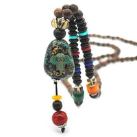 Thumbnail for Handmade Nepal Buddhist Wenge Mala Necklace YourSoulPlace.com