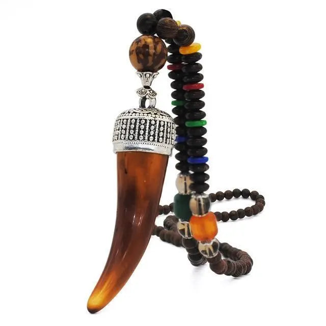 Handmade Nepal Buddhist Wenge Mala Necklace YourSoulPlace.com