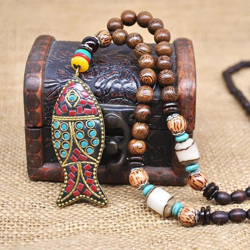 Handmade Nepal Buddhist Wenge Mala Necklace-Your Soul Place