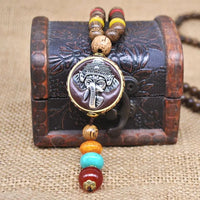 Thumbnail for Handmade Nepal Buddhist Wenge Mala Necklace YourSoulPlace.com