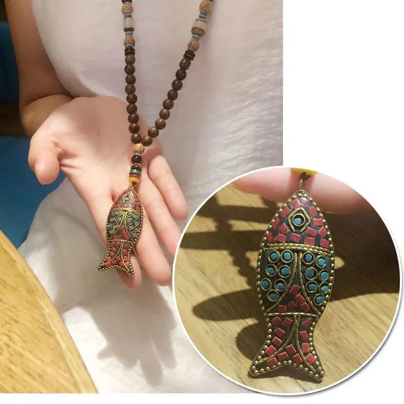 Handmade Nepal Buddhist Wenge Mala Necklace-Your Soul Place