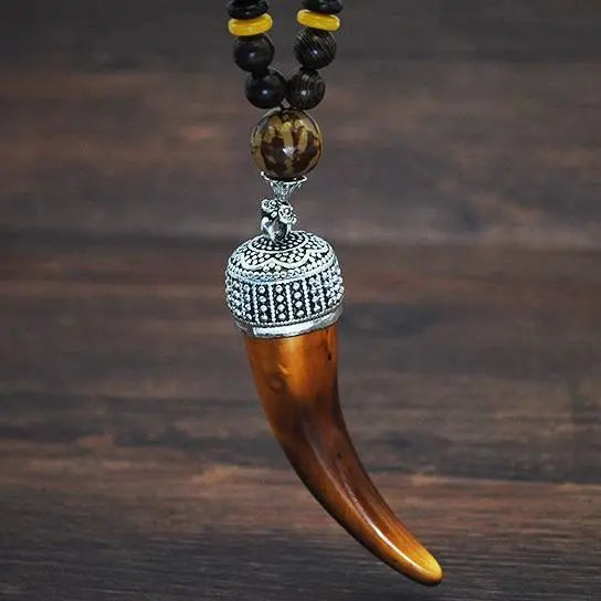Handmade Nepal Buddhist Wenge Mala Necklace YourSoulPlace.com