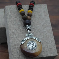 Thumbnail for Handmade Nepal Buddhist Wenge Mala Necklace YourSoulPlace.com