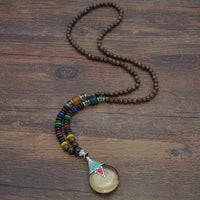 Thumbnail for Handmade Nepal Buddhist Wenge Mala Necklace YourSoulPlace.com