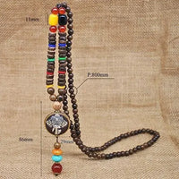 Thumbnail for Handmade Nepal Buddhist Wenge Mala Necklace YourSoulPlace.com