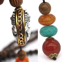 Thumbnail for Handmade Nepal Buddhist Wenge Mala Necklace YourSoulPlace.com
