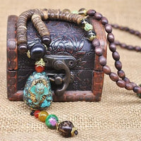 Thumbnail for Handmade Nepal Buddhist Wenge Mala Necklace YourSoulPlace.com