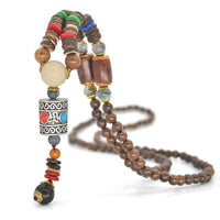 Thumbnail for Handmade Nepal Buddhist Wenge Mala Necklace YourSoulPlace.com