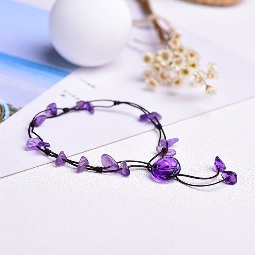 Handmade Crystal Braided Anklet-Your Soul Place