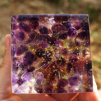 Thumbnail for Peridot & Amethyst Tree of Life Orgone Pyramid-Your Soul Place