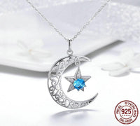 Thumbnail for Sparkling Moon & Star Sterling Silver Necklace-Your Soul Place