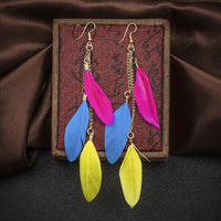 Thumbnail for Paradise Feathers Dangling Earrings YourSoulPlace.com