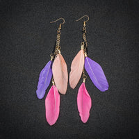 Thumbnail for Paradise Feathers Dangling Earrings YourSoulPlace.com