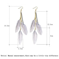 Thumbnail for Paradise Feathers Dangling Earrings YourSoulPlace.com