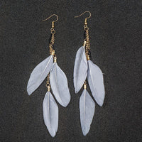Thumbnail for Paradise Feathers Dangling Earrings YourSoulPlace.com