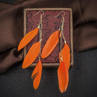 Thumbnail for Paradise Feathers Dangling Earrings YourSoulPlace.com