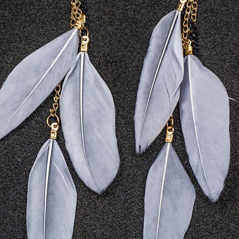 Paradise Feathers Dangling Earrings YourSoulPlace.com