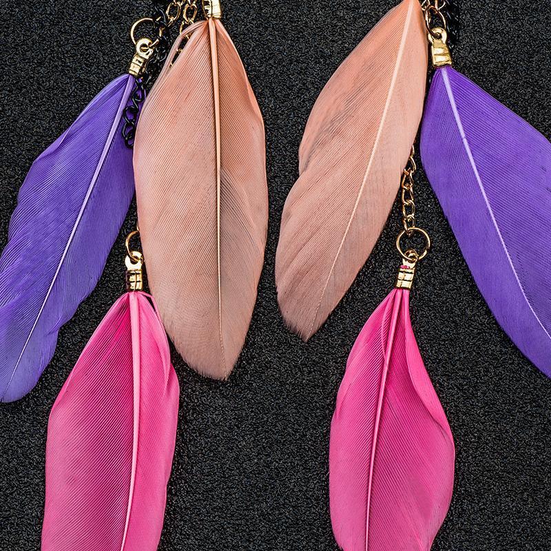Paradise Feathers Dangling Earrings YourSoulPlace.com