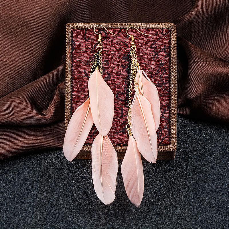 Paradise Feathers Dangling Earrings YourSoulPlace.com