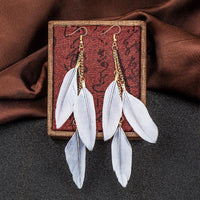 Thumbnail for Paradise Feathers Dangling Earrings YourSoulPlace.com