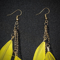 Thumbnail for Paradise Feathers Dangling Earrings YourSoulPlace.com