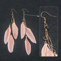 Thumbnail for Paradise Feathers Dangling Earrings YourSoulPlace.com
