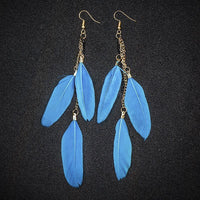 Thumbnail for Paradise Feathers Dangling Earrings YourSoulPlace.com