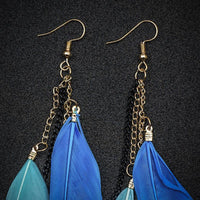 Thumbnail for Paradise Feathers Dangling Earrings YourSoulPlace.com
