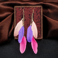 Thumbnail for Paradise Feathers Dangling Earrings YourSoulPlace.com