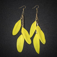 Thumbnail for Paradise Feathers Dangling Earrings YourSoulPlace.com