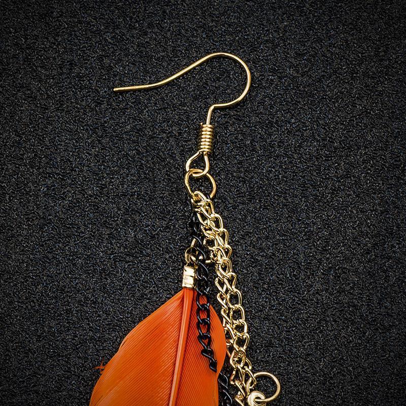 Paradise Feathers Dangling Earrings YourSoulPlace.com