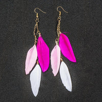 Thumbnail for Paradise Feathers Dangling Earrings YourSoulPlace.com