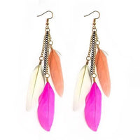 Thumbnail for Paradise Feathers Dangling Earrings YourSoulPlace.com