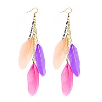Thumbnail for Paradise Feathers Dangling Earrings YourSoulPlace.com