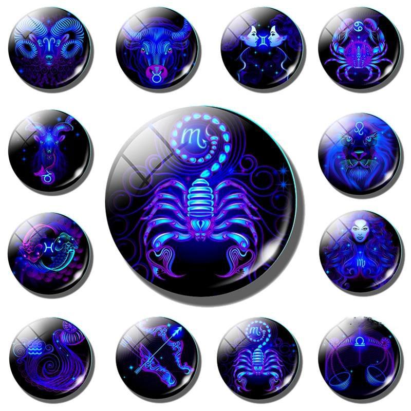 Zodiac Constellation Sign Glass Magnet-Your Soul Place
