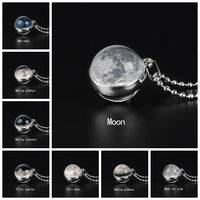 Thumbnail for Double Sided Moon Phase Glass Pendant Necklace-Your Soul Place