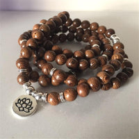 Thumbnail for 108 Wooden Beads Mala Bracelet X Lotus / Flower of Life / OM / Buddha