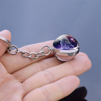 Thumbnail for Glow in the Dark Zodiac Constellation Double Sided Glass Ball Keychain