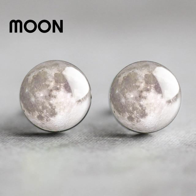 Solar System Planet Glass Stud Earrings-Your Soul Place