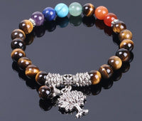 Thumbnail for Tiger Eye Tree of Life Charm Bracelet-Your Soul Place