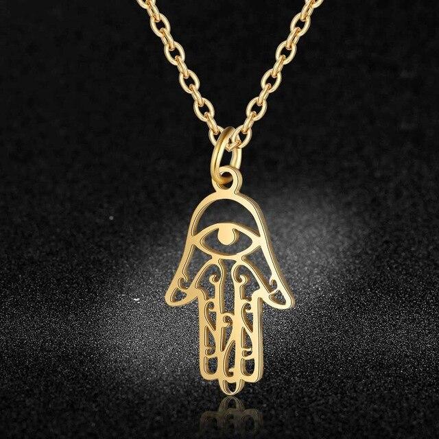 Spiritual Stainless Steel Necklace - Lotus / OM / Hamsa Hand / Tree of Life / Dream Catcher-Your Soul Place